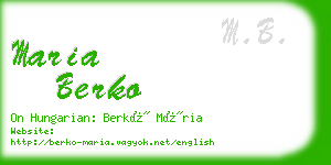 maria berko business card